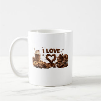 Taza de café Me encanta el chocolate