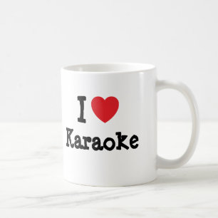 Taza De Café Me encanta el corazón personalizado Karaoke perso