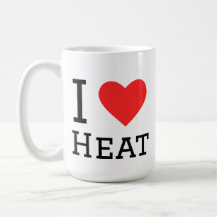 Taza De Café Me encanta el cuadrado de calor pegatina