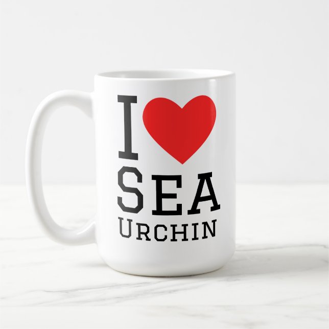 Taza De Café Me encanta el erizo de mar (Izquierda)