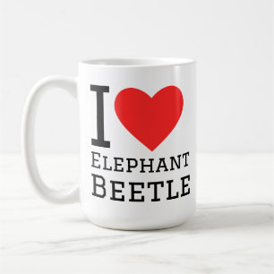 Taza De Café Me encanta el escarabajo elefante