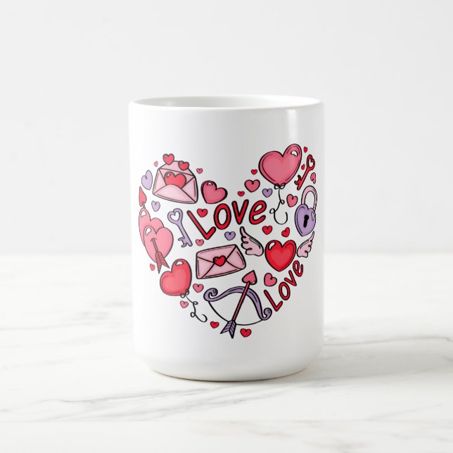 Taza De Café me encanta el feliz día de San Valentín (Centro)
