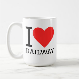 Taza De Café Me encanta el ferrocarril