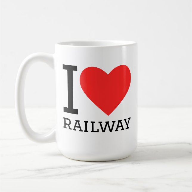 Taza De Café Me encanta el ferrocarril  (Izquierda)