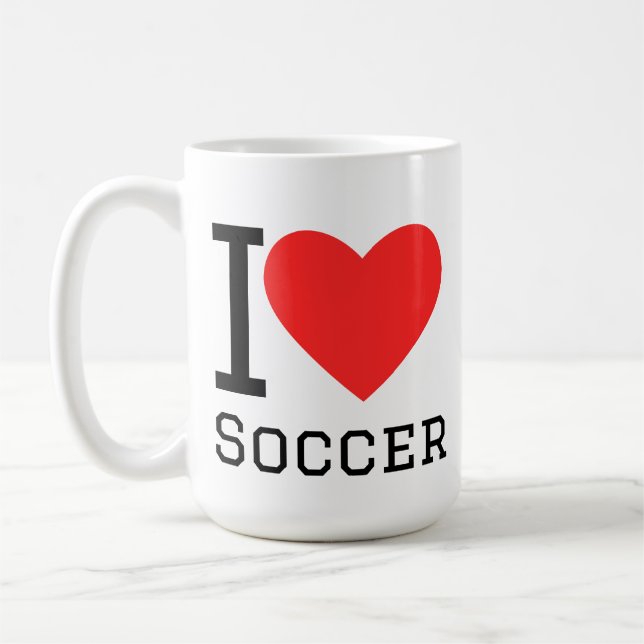 Taza De Café Me encanta el fútbol (Izquierda)