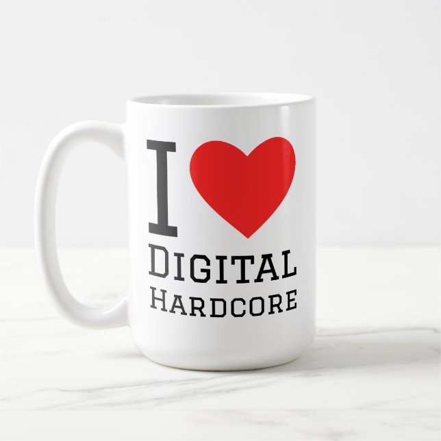 Taza De Café Me encanta el hardcore digital (Izquierda)