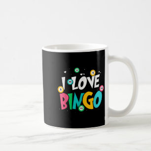 Taza De Café Me encanta el humor del jugador de juego de bingo