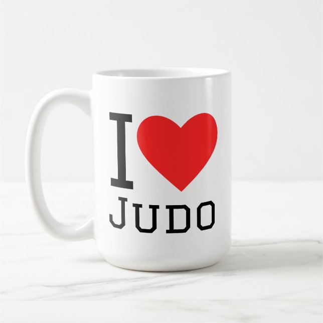 Taza De Café Me encanta el judo (Izquierda)