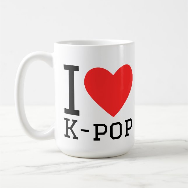 Taza De Café Me encanta el k-pop (Izquierda)