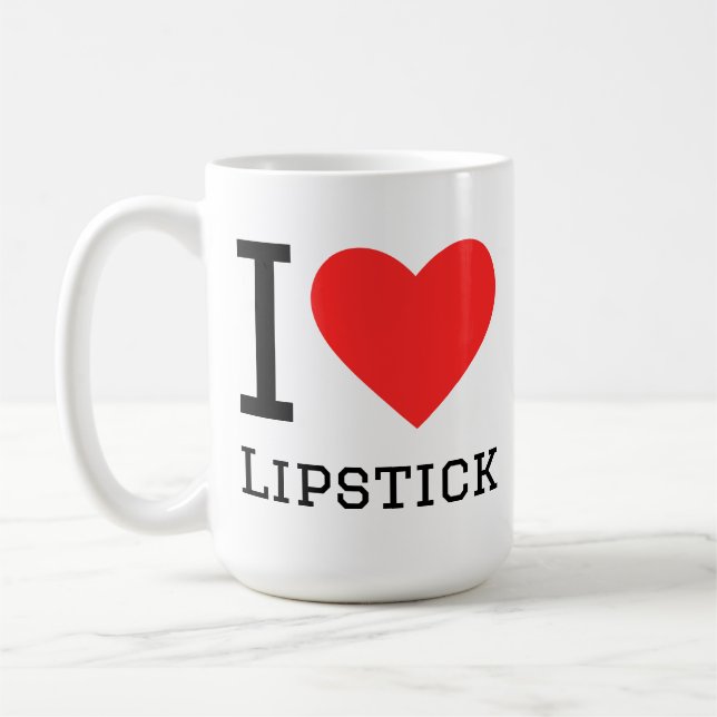 Taza De Café Me encanta el lápiz labial  (Izquierda)