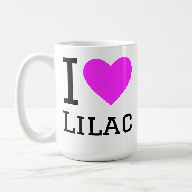 Taza De Café Me encanta el lila (Izquierda)