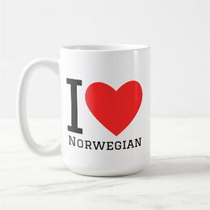 Taza De Café Me encanta el noruego