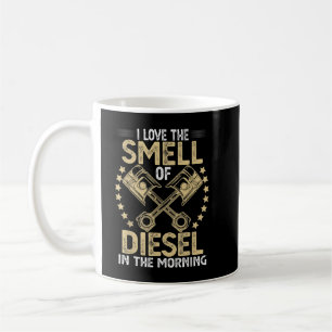 Taza De Café Me encanta el olor del diesel en la mañana gracios