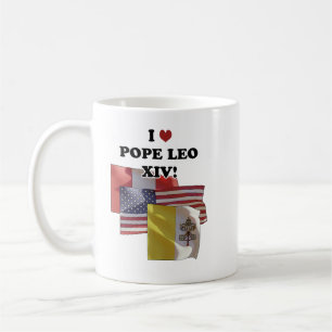 Taza De Café ¡Me Encanta El Papa Leo XIV! (Versión II)