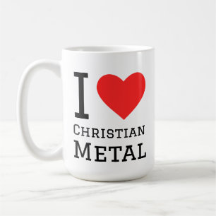 Taza De Café Me encanta el pegatina metalizado cristiano