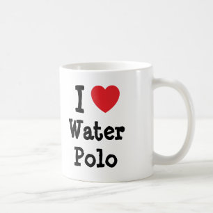 Taza De Café Me encanta el personalizado del corazón del Polo 