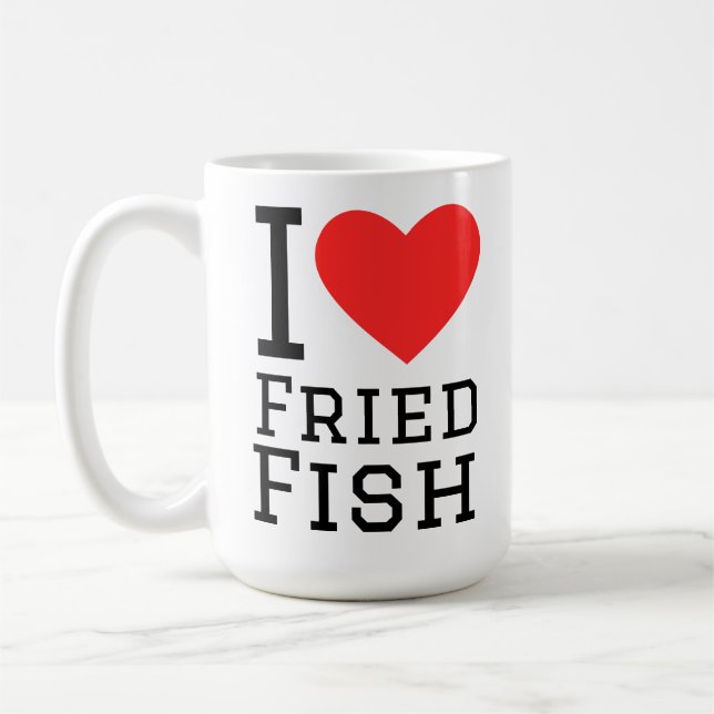 Taza De Café Me encanta el pescado frito (Izquierda)