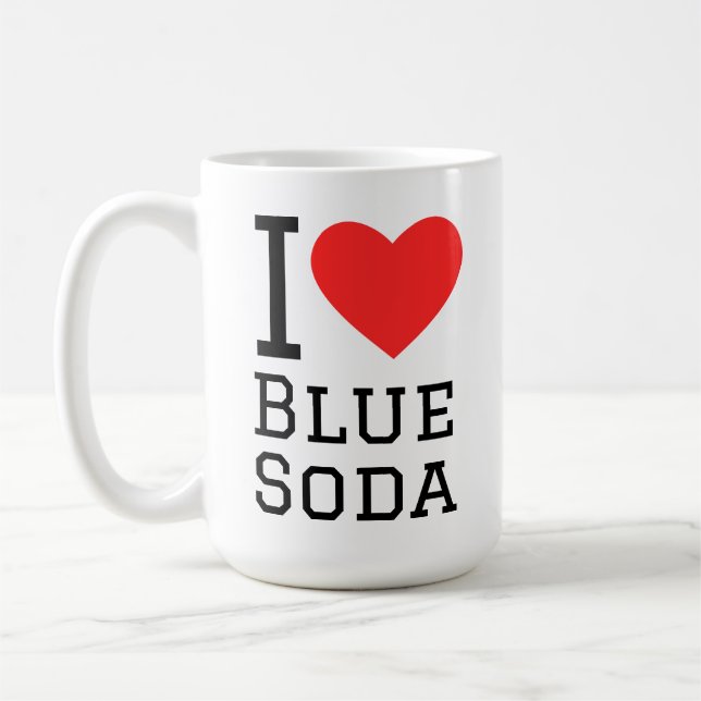Taza De Café Me encanta el refresco azul (Izquierda)