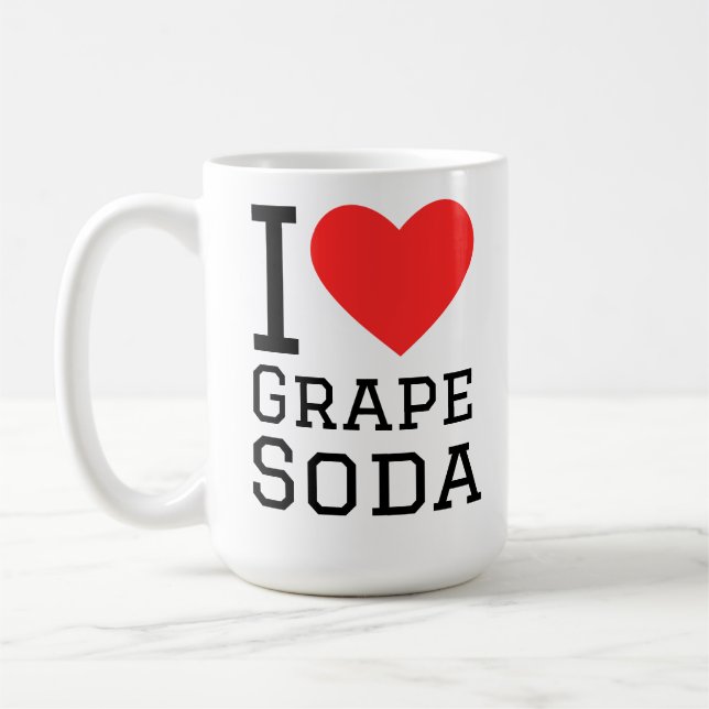 Taza De Café Me encanta el refresco de uva (Izquierda)