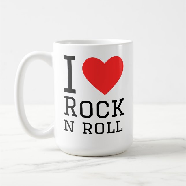 Taza De Café Me encanta el rock and roll (Izquierda)