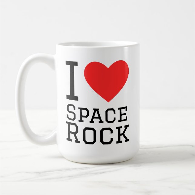 Taza De Café Me encanta el rock espacial (Izquierda)