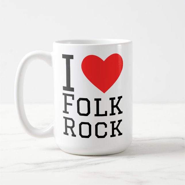 Taza De Café Me encanta el rock folclórico (Izquierda)