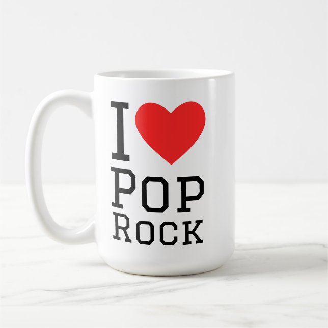 Taza De Café Me encanta el rock pop (Izquierda)