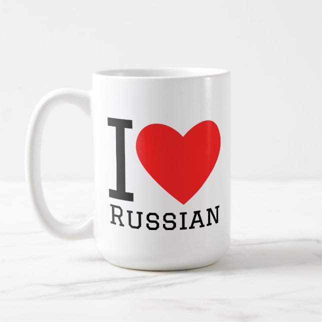 Taza De Café Me encanta el ruso  (Izquierda)