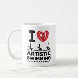Taza De Café Me Encanta El Síndrome De Natación Artística