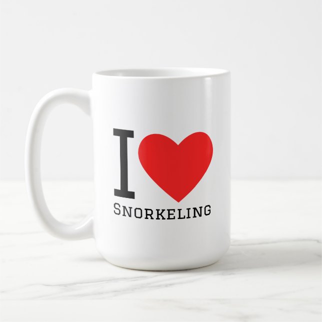 Taza De Café Me encanta el snorkel (Izquierda)