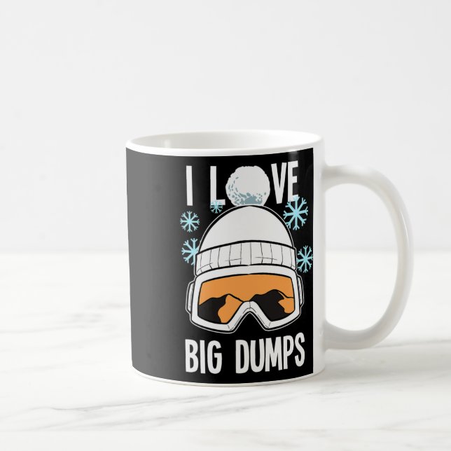 Taza De Café Me encanta el Snowboard de los Dump (Derecha)