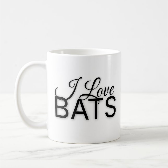 Taza De Café Me encanta el tazón de café de BATS (Izquierda)