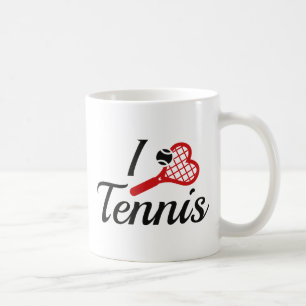 Taza De Café Me encanta el tenis