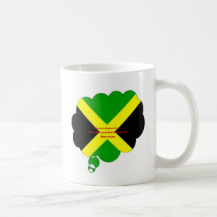 Taza De Café Me encanta el texto de Jamaica en la imagen de la 