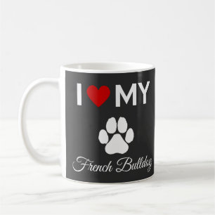 Taza De Café Me encanta el texto de mi personalizado de perro B