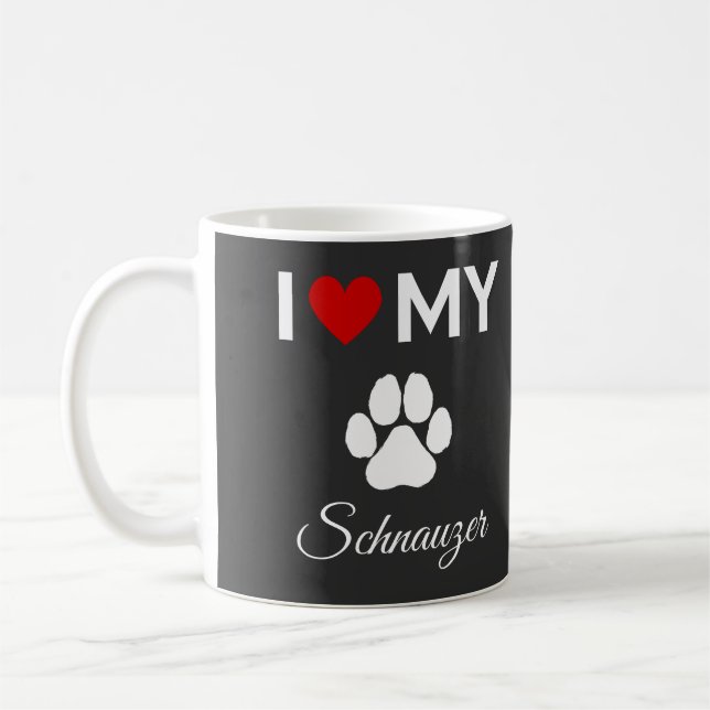 Taza De Café Me encanta el texto de mi personalizado de perro S (Izquierda)