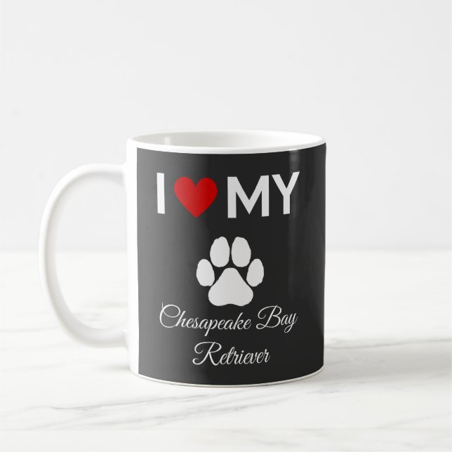 Taza De Café Me encanta el texto de mi personalizado de perros  (Izquierda)