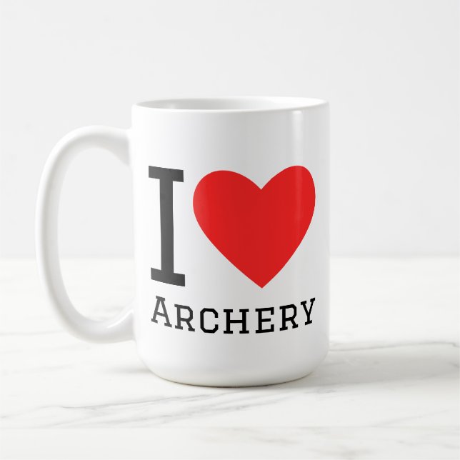 Taza De Café Me encanta el tiro con arco (Izquierda)