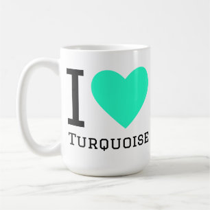 Taza De Café Me encanta el turquesa