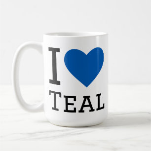 Taza De Café Me encanta el verde azulado 