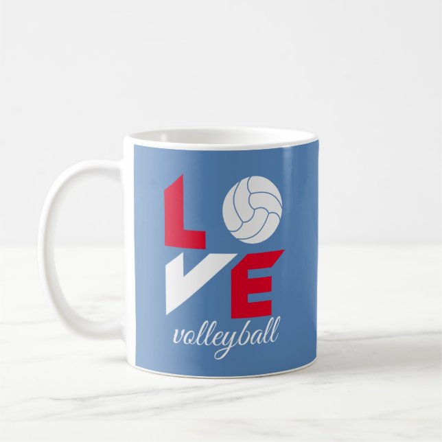 Taza De Café Me encanta el voleibol (Izquierda)
