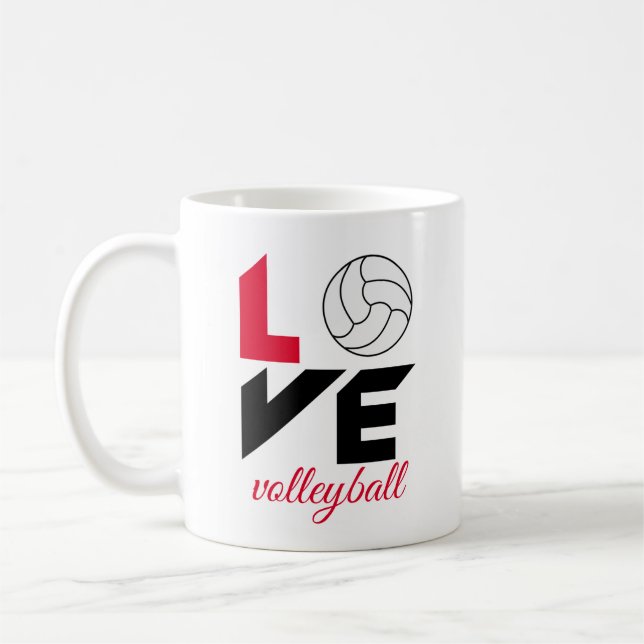 Taza De Café Me encanta el voleibol (Izquierda)