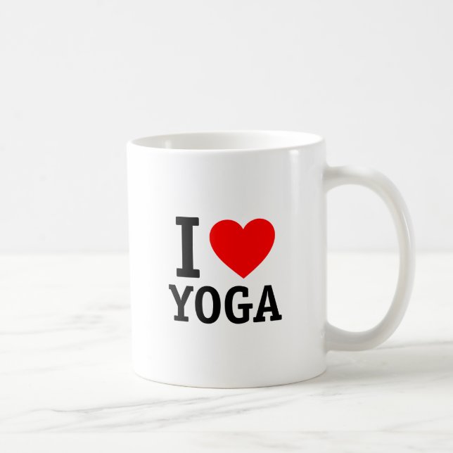 Taza De Café Me encanta el yoga (Derecha)