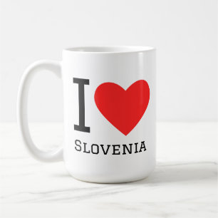 Taza De Café Me encanta Eslovenia pegatina cuadrada