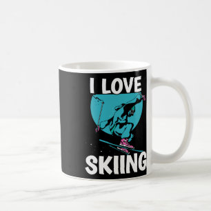Taza De Café Me Encanta Esquiar Esquí Deportes De Invierno
