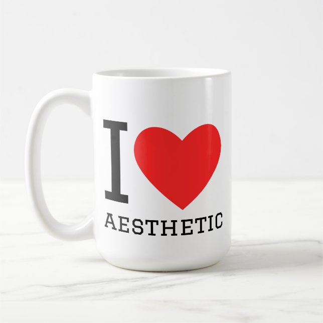 Taza De Café Me encanta estético (Izquierda)
