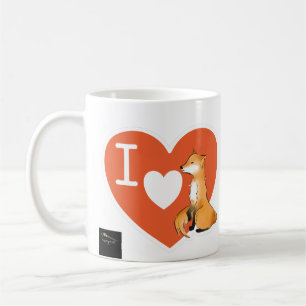 Taza De Café Me encanta Fox Amo a Bunny Pareja Mug