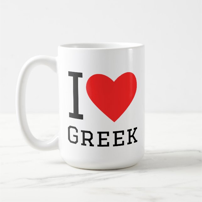 Taza De Café Me encanta griego  (Izquierda)