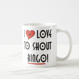 Taza De Café Me encanta gritar BINGO