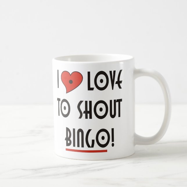 Taza De Café Me encanta gritar BINGO (Derecha)